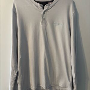 005MT Ben Sherman Light Gray Long Sleeve Henley